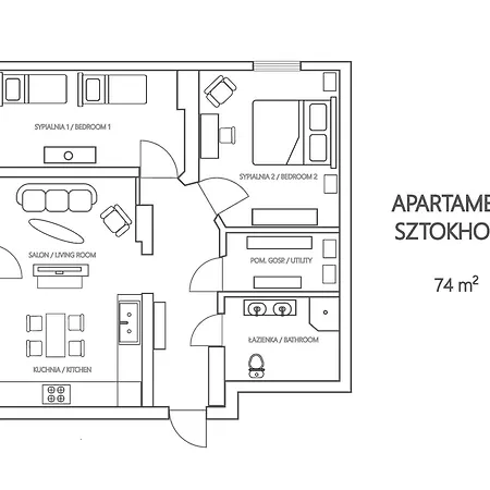 Sanhaus - Sztokholm - Z Balkonem Sopoty